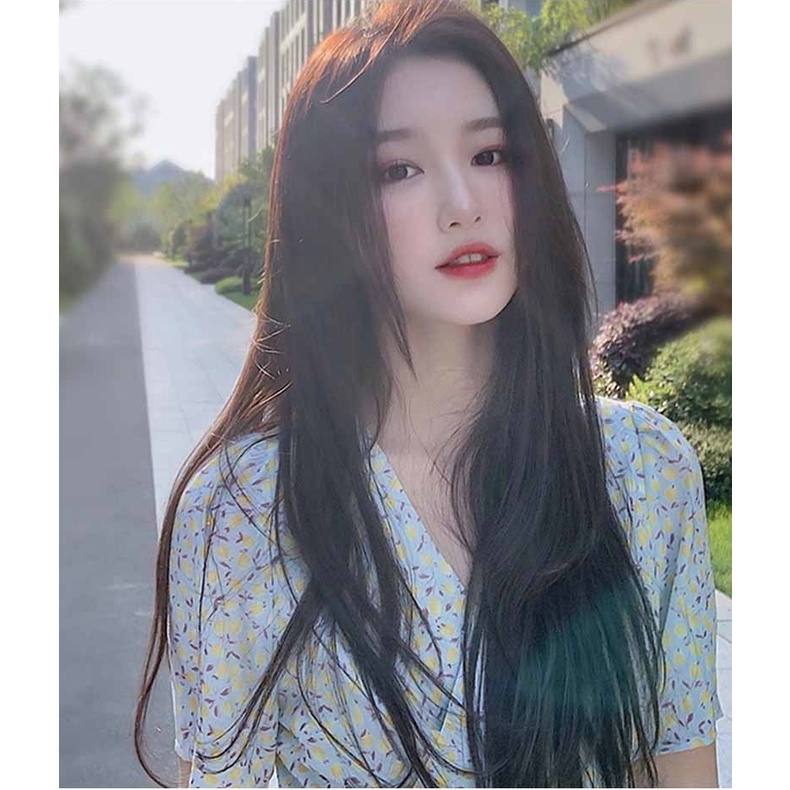 💗TẶNG LƯỚI💗Tóc giả nữ nguyên đầu suông thẳng dài 60cm có da đầu - TG21