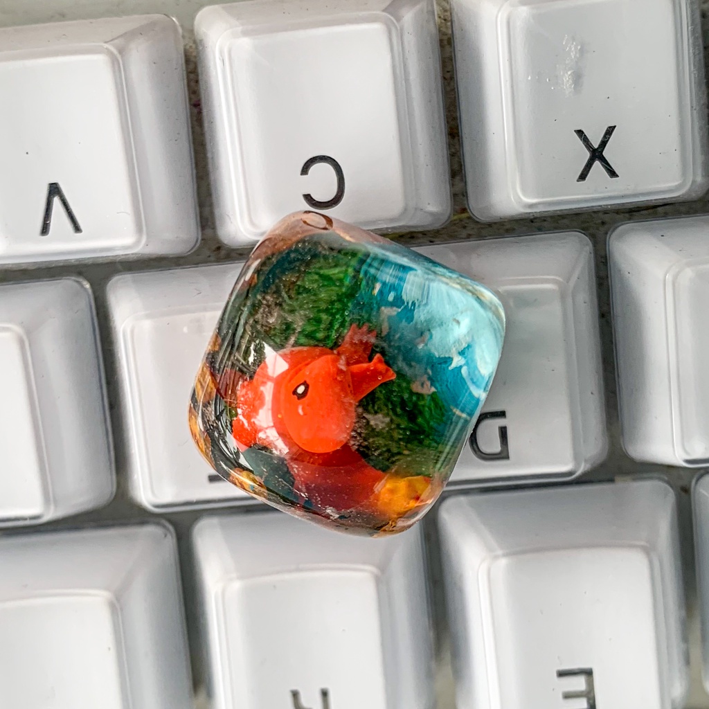 Nút bàn phím cơ máy tính - Artisan keycap - Pokemon Keycap - Resin keycaps - Dom Profile Keycap