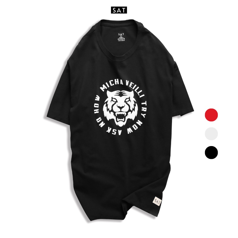 Áo thun trơn T'shirt Tiger cổ tròn SAT-01 unisex vải cotton mềm mịn dày dặn trẻ trung chuẩn form