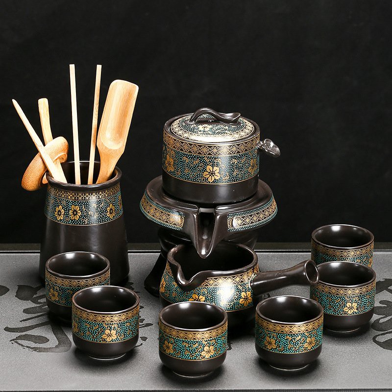 BỘ ẤM CHÉN TRÀ ĐẠO CỐI XAY CAO CẤP, GỐM SỨ TỬ SA BỘ 9 CHI TIẾT