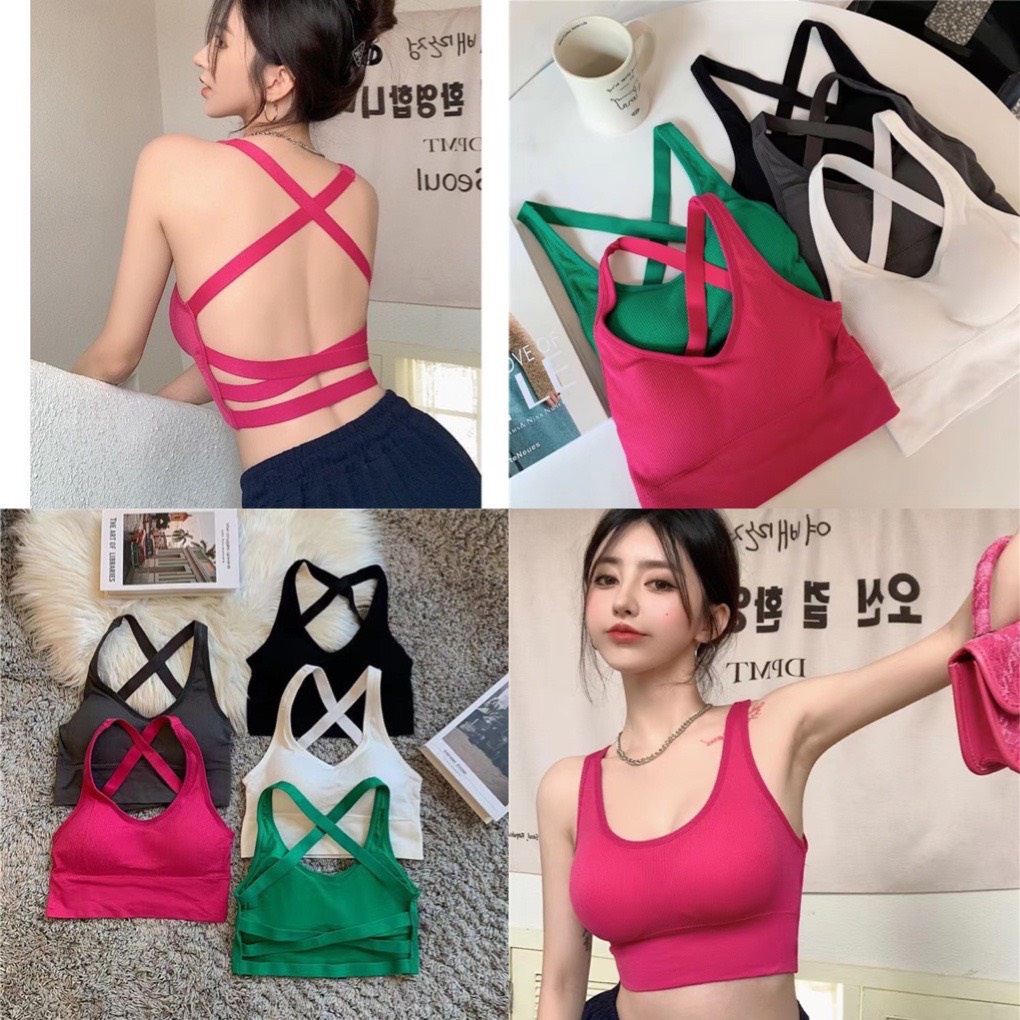 Áo Bra Nữ Hở Lưng Thiết Kế Đan Dây Sau Siêu Sexy Mẫu Mới Hot 4834