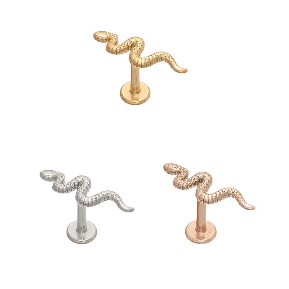 Khuyên xỏ cơ thể phối hình rắn bằng thép không độc hại