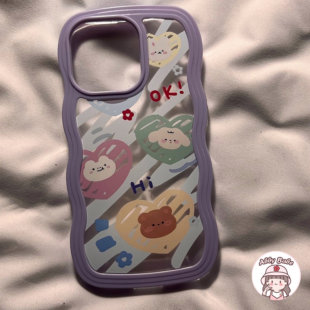 Ốp Điện Thoại TPU Mềm Mỏng Chống Sốc Hình Gấu Thỏ Graffiti 3D Cho Iphone 11 7Plus 13 12 11 Pro Max X XS 12 13 XR