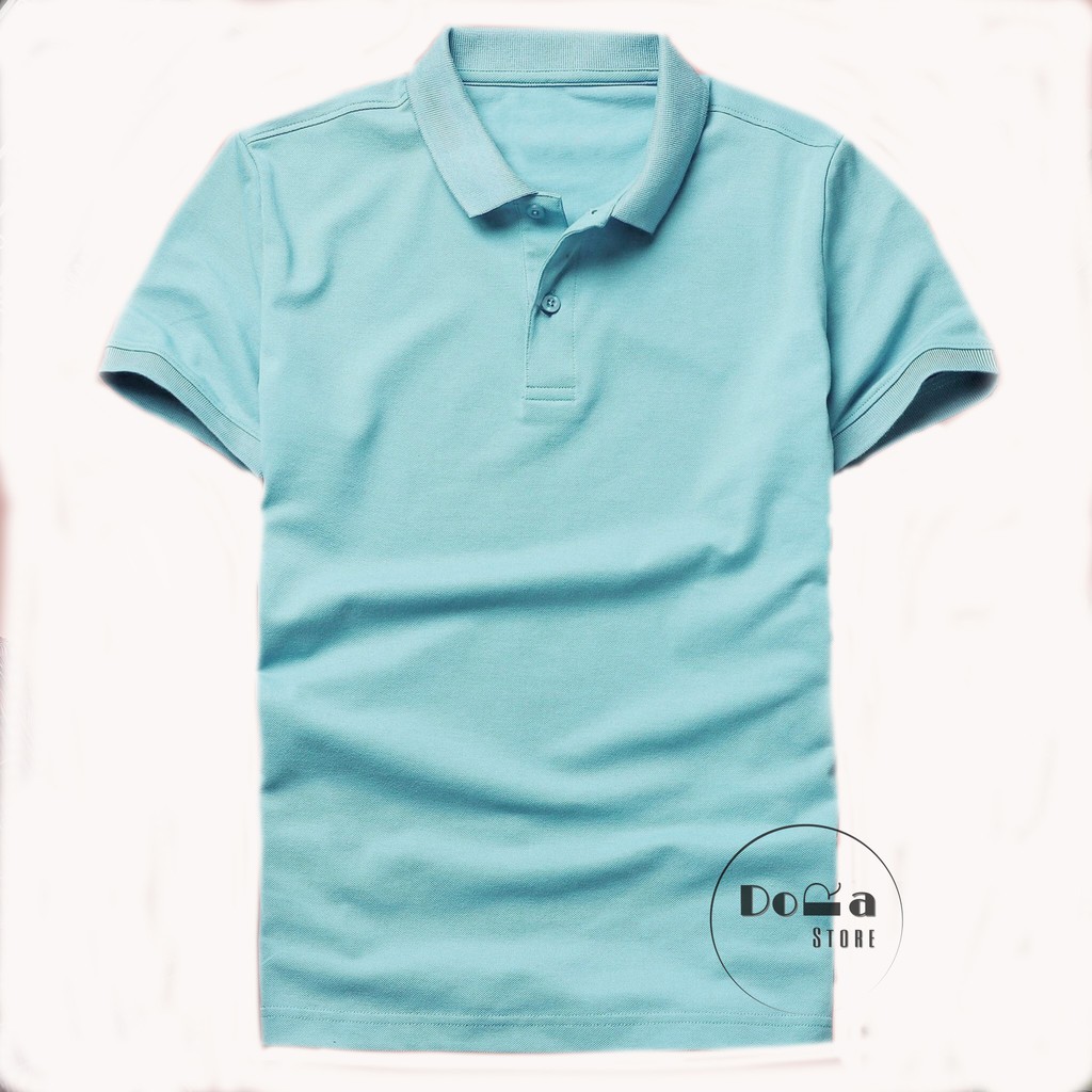 Áo thun POLO Áo Thun Cá Sấu Vải Cá Sấu Cotton Ngắn Tay Màu Trơn Cổ Trụ Size 80Kg | BigBuy360 - bigbuy360.vn