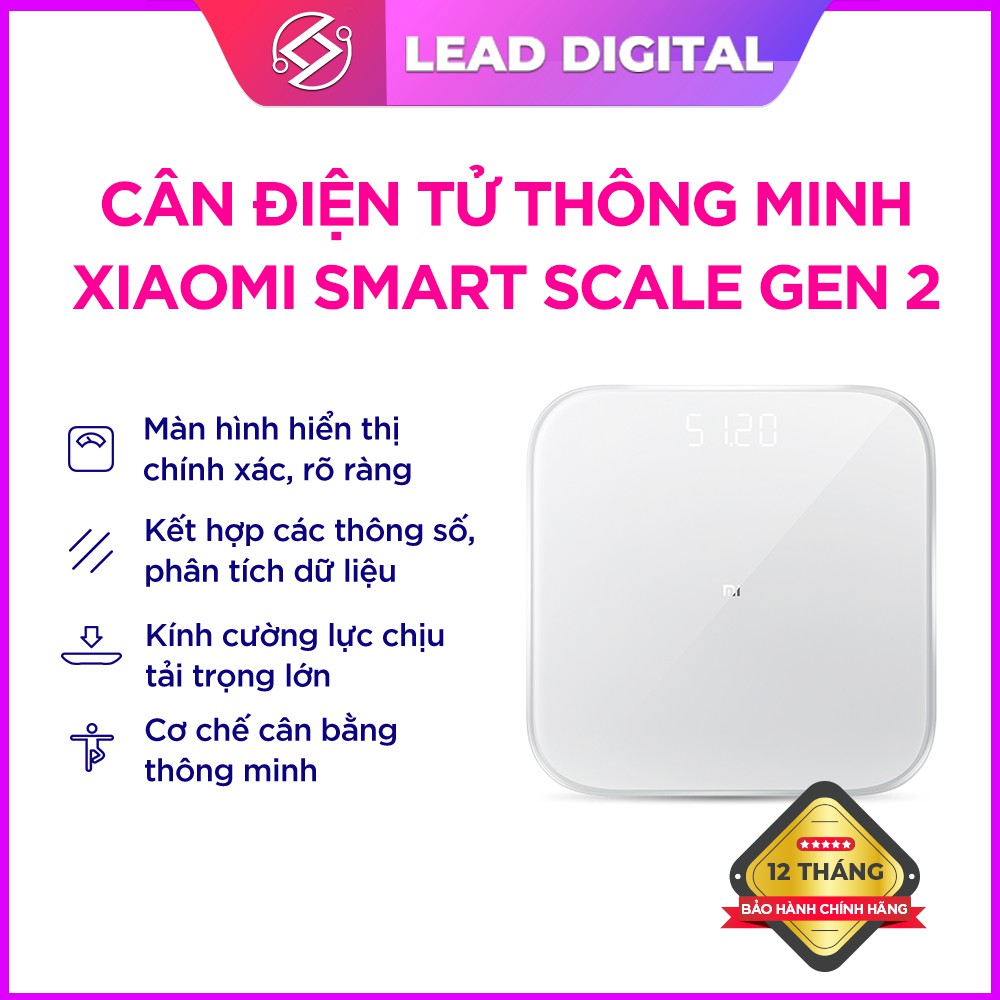 Cân Thông Minh Xiaomi Smart Scale 2 - NUN4056GL - Hàng Chính Hãng - Bản Quốc Tế - Digiworld
