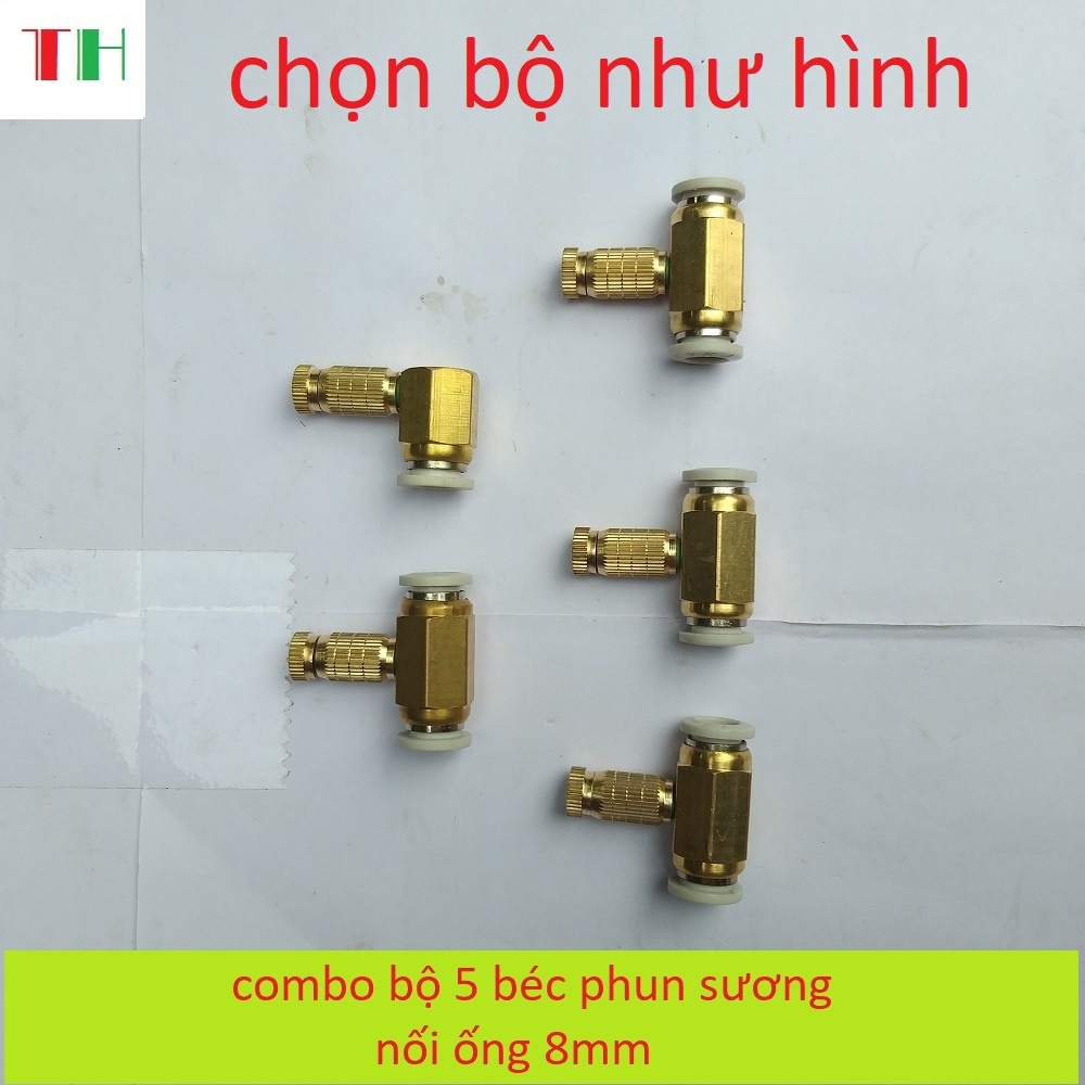 Bộ 5 đến 25 béc phun sương bằng đồng - béc phun sương