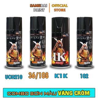 Combo Sơn Samurai Màu Vàng crôm Chính Hãng