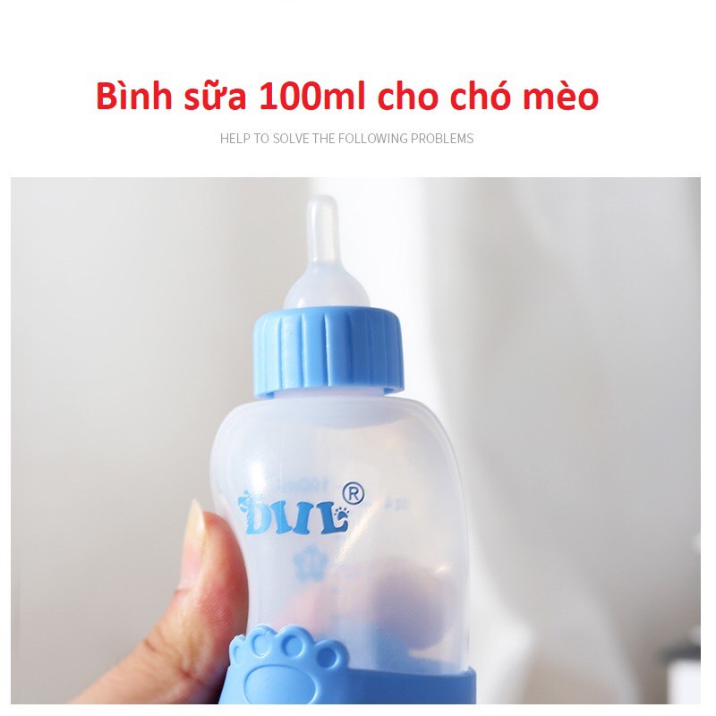 Bình Ti Bình Sữa Chó Mèo Sơ Sinh 60ml – 150ml pet99