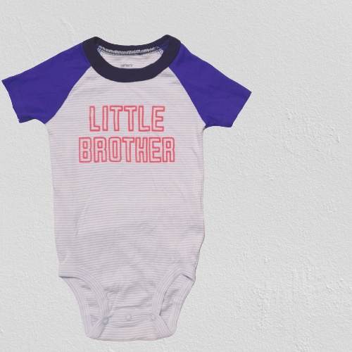 [LITTLE BROTHER]  Body chip cộc tay cho bé trai hàng xuất dư cotton