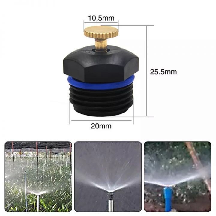 Combo 10 đầu phun nước chỉnh được lưu lượng ren 21- có video