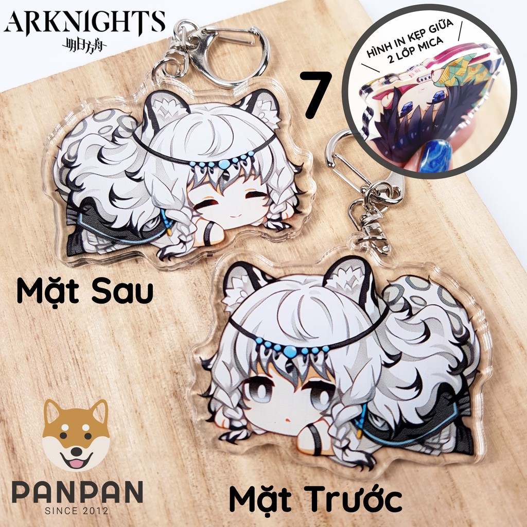 Móc khóa Anime DELUXE Arknights Nằm 2 MẶT KHÁC NHAU (6cm)