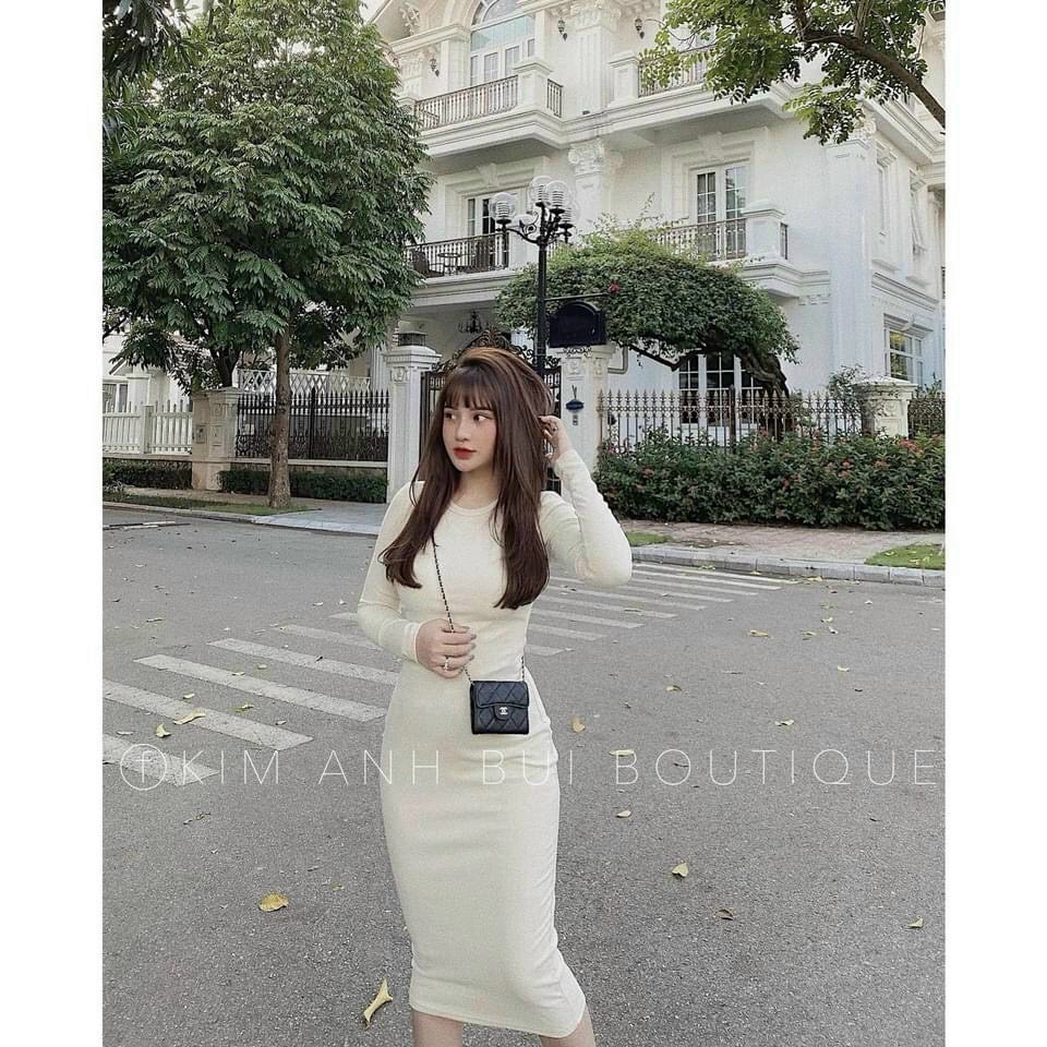 Váy Len Body [HÀNG ĐẸP] Váy Len Dáng Dài Nhiều Màu Ella | BigBuy360 - bigbuy360.vn