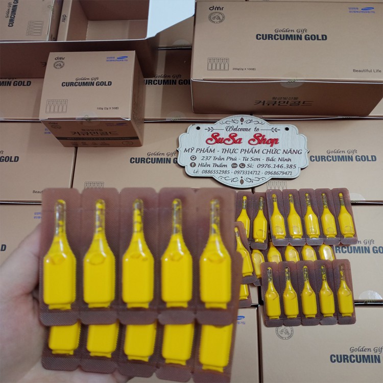 Tinh Nghệ Nano Curcumin Gold Hàn Quốc Hộp 50 ống