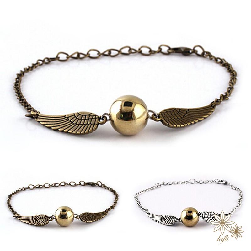 【Kifli.vn】Vòng Tay Nhiều Màu Sắc Hình Đôi Cánh Harry Potter Snitch