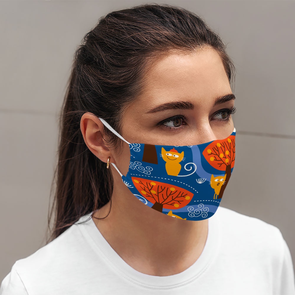 Khẩu trang thú cưng cho bé hoạt hình vui nhộn trẻ em đáng yêu Hình Đẹp CARTWELL vải cotton 100% bảo vệ toàn diện không đ