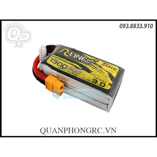 pin Tattu R-Line 1300mAh 4S 120C 14.8V LiPo XT60 Cắm cho FPV Racing Drone