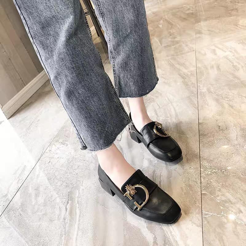 giày cao gót nữ khóa chữ D thời trang