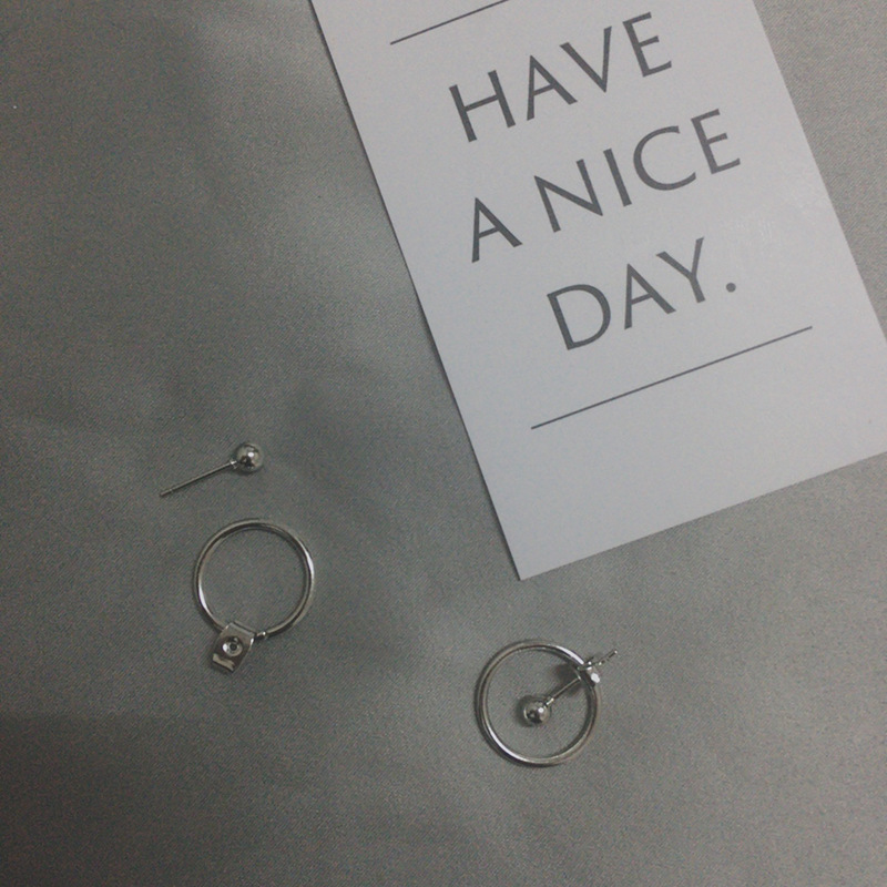 Bông Tai Tròn Thép Titanium Phong Cách Cá Tính Unisex