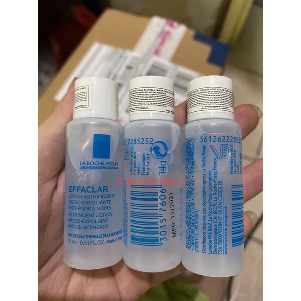 MẪU THỬ (SAMPLE) DUO, KCN, GEL RỬA MẶT, TONER EFACLAR Laroche Posay