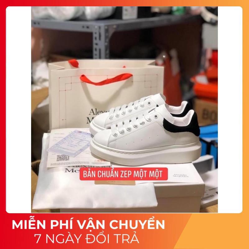 (Zep một một⚡️Tặng ful bok phụ kiện+vớ+quà⚡️)Giày thể thao,sneaker nam nữ MC trắng gót đen bản Trung Quốc.Tăng chiều cao