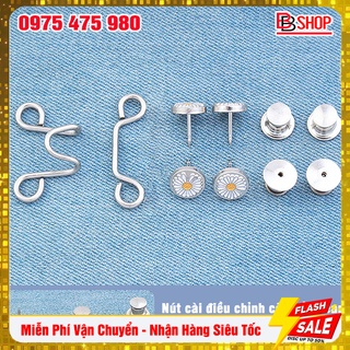 Bộ nút cài, nút gài, khuy cài bấm điều chỉnh bóp eo quần, chân váy 1 bộ 1 bên