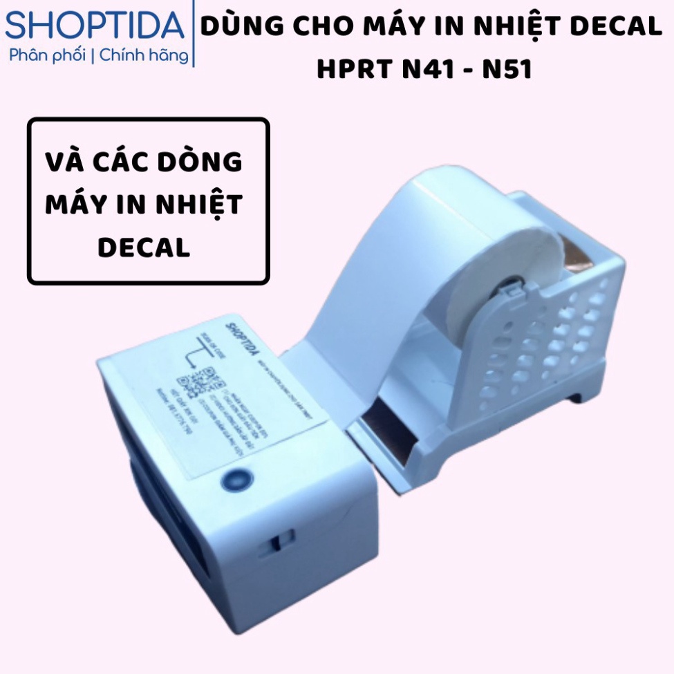 PBO Tem 25x15mm dán mác sản phẩm, tem phụ, tem nhỏ, in nhiệt decal Shoptida 5000 tem/cuộn 50 YC8