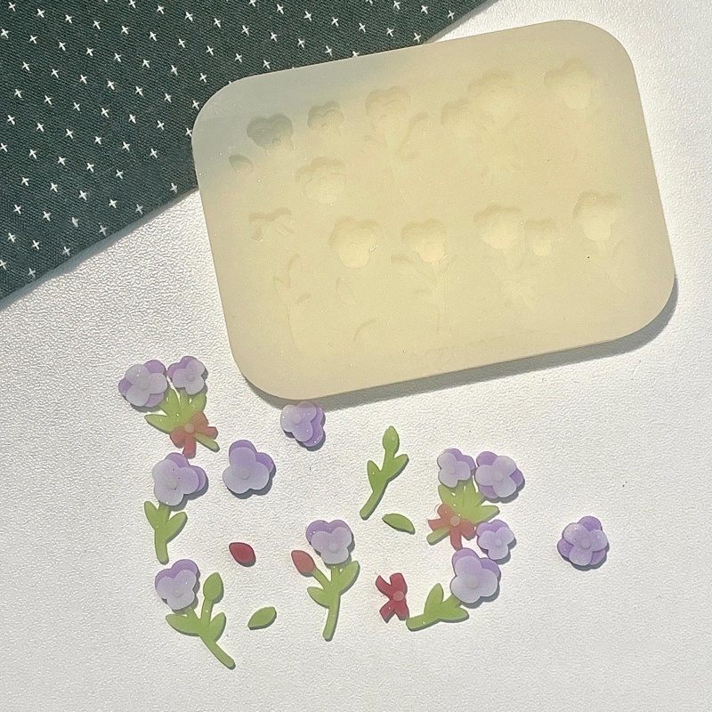 Khuôn Silicone Đổ Nhựa Resin Hình Bông Hoa