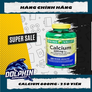 Spring valley – calcium 600mg – 250 viên - bổ sung canxi
