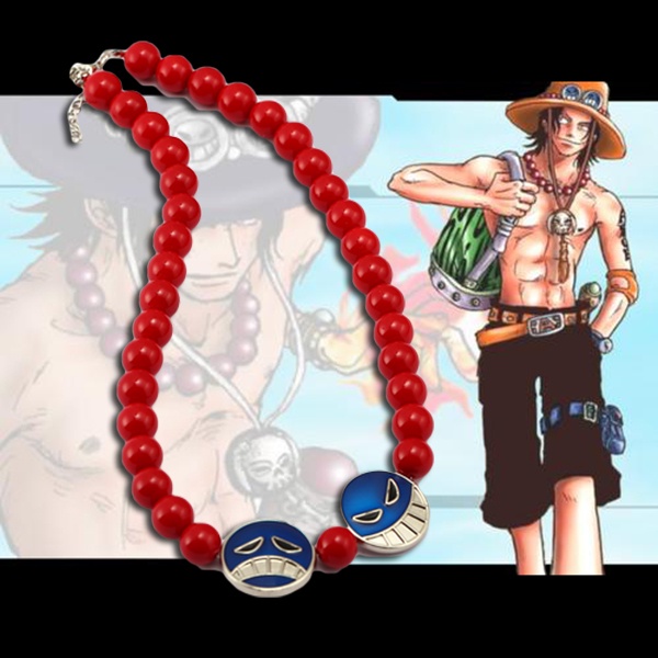 Vòng Cổ Chuỗi Hạt Đỏ Mặt Nhân Vật Phim ONE PIECE Thời Trang