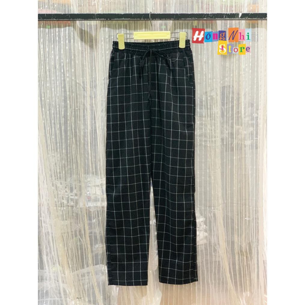 QUẦN SỌC CARO UNISEX QUẦN BAGGY CARO LƯNG THUN PLAID PANTS CAO CẤP - MM  ྇