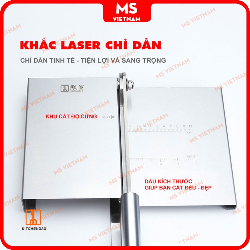 Dao Chặt Gà KD0142 - Chính Hãng - Cắt Sườn, Củ Quả, Thuốc Bắc, Nấm - Inox 430 dày 1.5mm - Tặng Mài KD0315 - MS Vietnam