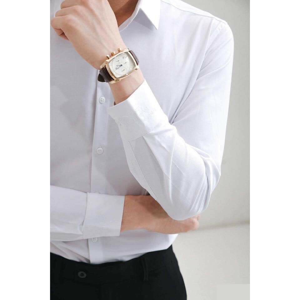 Áo Sơ Mi Nam Cổ Bẻ Dài Tay Kiểu Dáng Body Hàn Quốc VINETO | BigBuy360 - bigbuy360.vn
