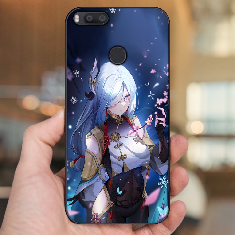 Ốp lưng Xiaomi Mi A1, Mi 5X viền đen in hình Shenhe Genshin Impact