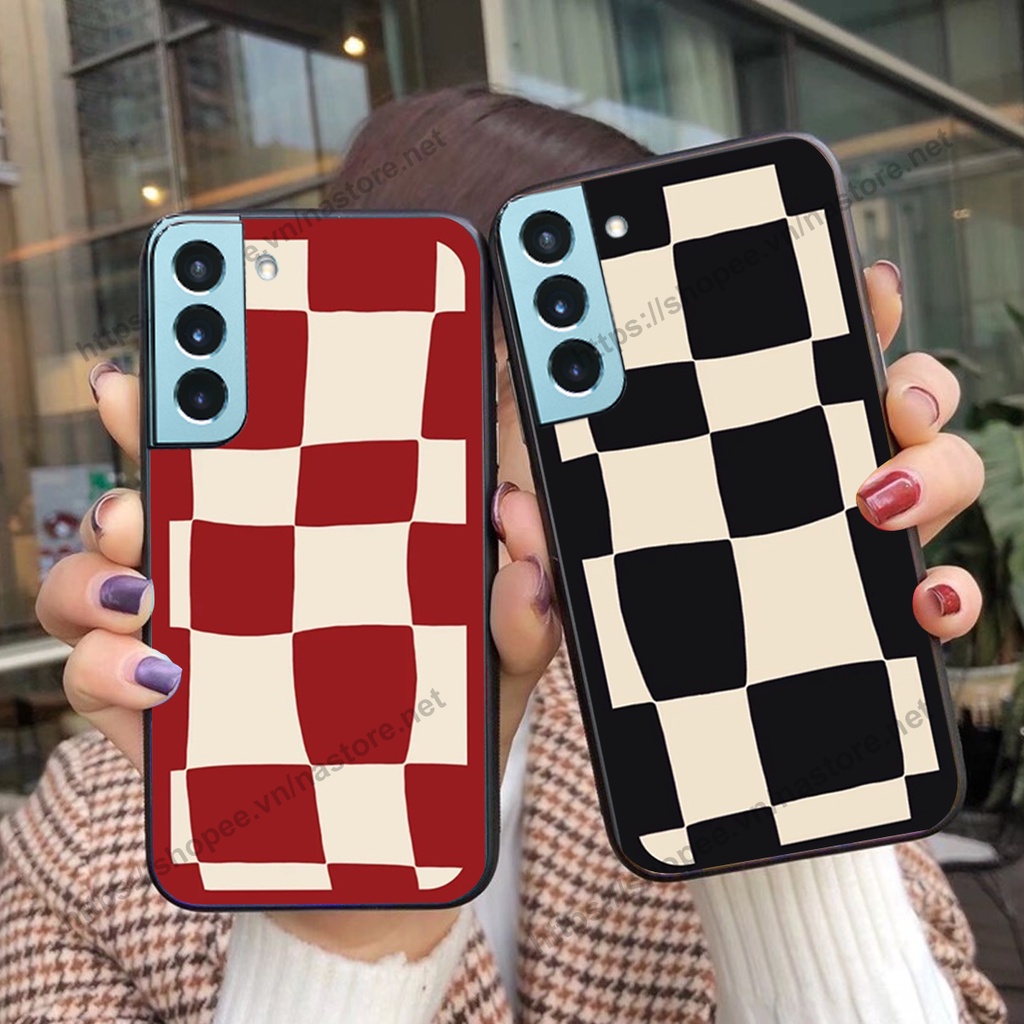 Ốp lưng Samsung S22 / S22 Plus / S22 Ultra / S22+ mặt cười, họa tiết caro đơn giản đẹp cute