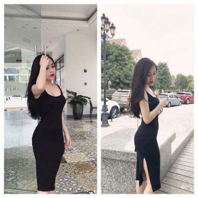 LH04 - COMBO 2 VÁY BODY GHI + ĐEN | BigBuy360 - bigbuy360.vn