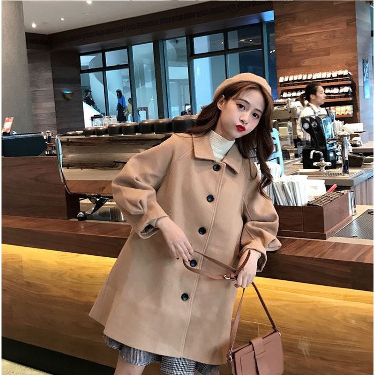 Áo khoác dạ cổ nơ hot trend | BigBuy360 - bigbuy360.vn