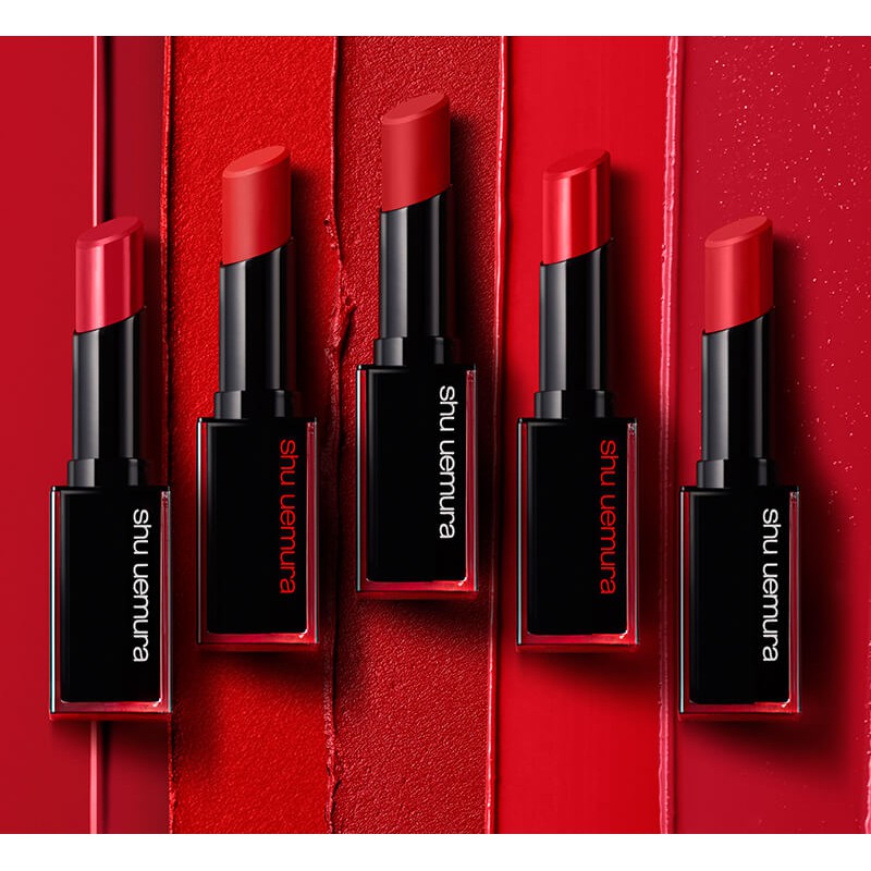 SON THỎI VỎ ĐEN MỊN MÔI SHU UEMURA MÀU M RD 187 ROUGE UNLIMITED MATTE - OLIX