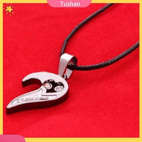 Set 2 dây chuyền với mặt hình trái tim xinh xắn cho cặp đôi