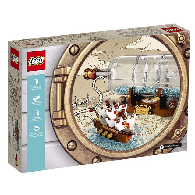 Lego UNIK BRICK IDEAS 92177 Ship In A Bottle Tàu trong chai chính hãng .