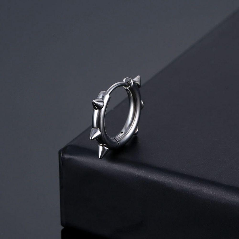 Khuyên Tai Tròn Bằng Thép Không Gỉ Thời Trang Cá Tính