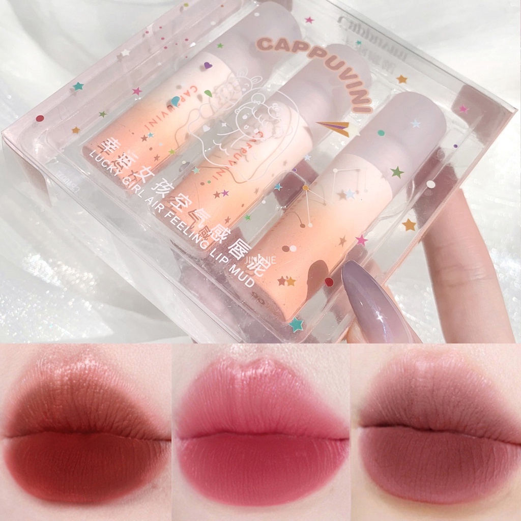 [Hàng mới về] Bộ 3 thỏi son kem lì màu sắc thời trang chất lượng cao | BigBuy360 - bigbuy360.vn