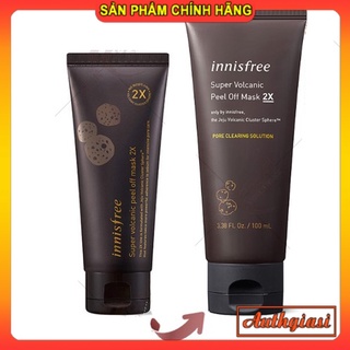 Mặt nạ 2X TRO NÚI LỬA dạng LỘT Innisfree Super Volcanic Peel Off Mask làm sạch da hiệu quả 100ml