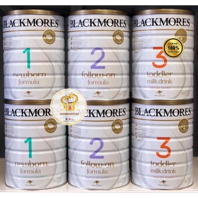 Tem phụ cty - Sữa Blackmore úc số 1, 2, 3 - 900g