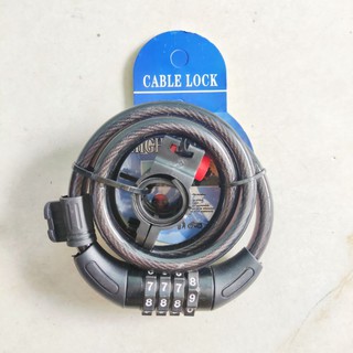 Khóa Dây Xe Đạp, Khóa Chống Trộm 4 số Cable Lock Thay Đổi Được Mật Mã