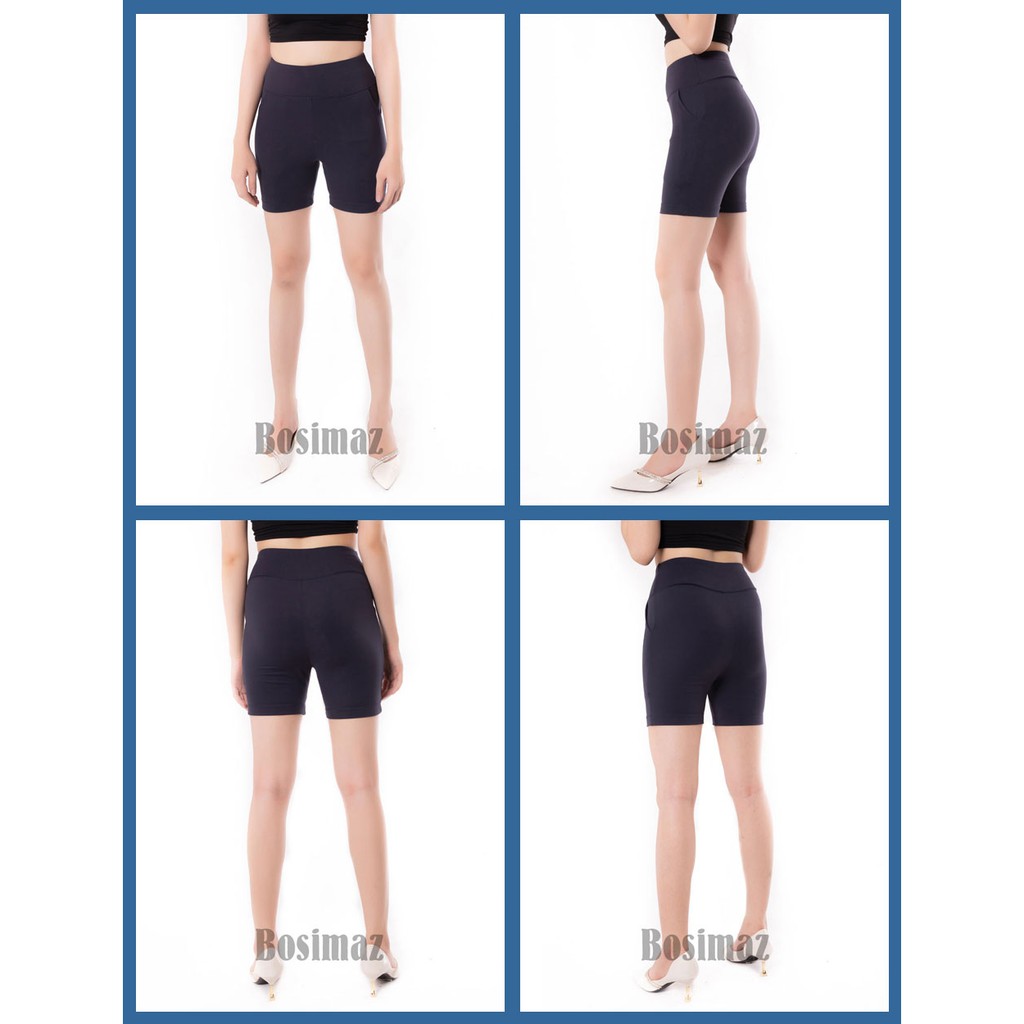 Quần Legging Nữ Bosimaz MS333 đùi túi trước màu xanh navy cao cấp, thun co giãn 4 chiều, vải đẹp dày, thoáng mát. | BigBuy360 - bigbuy360.vn