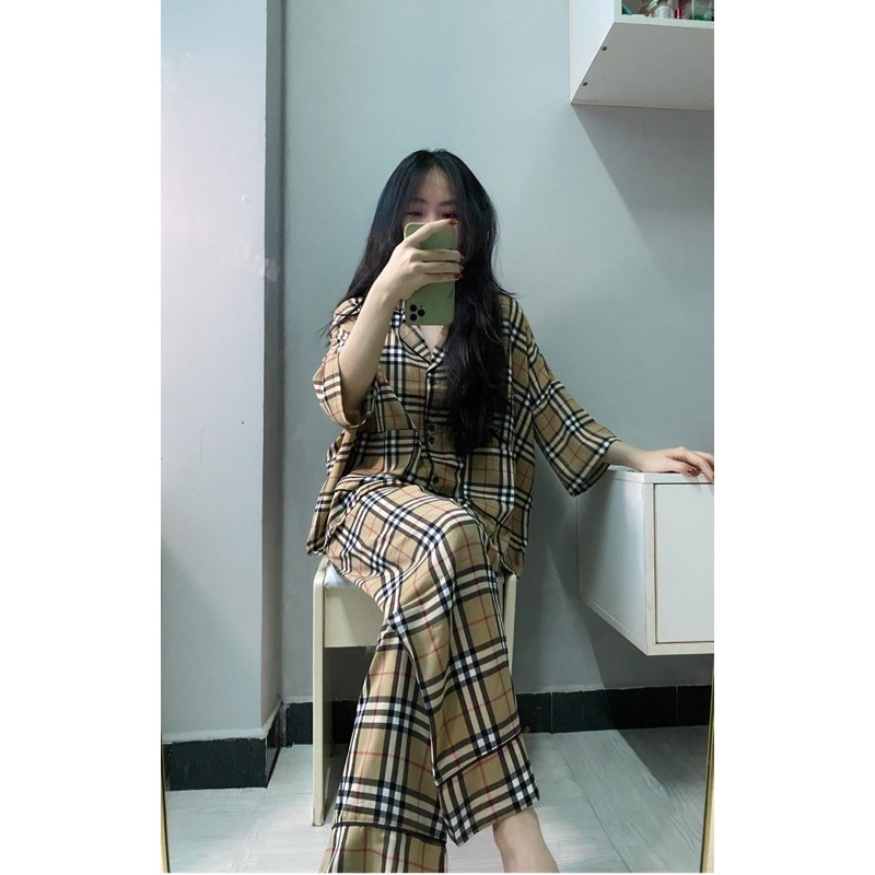 Bộ đồ ngủ Pijama lụa cánh dơi cao cấp [SHOP UY TÍN]