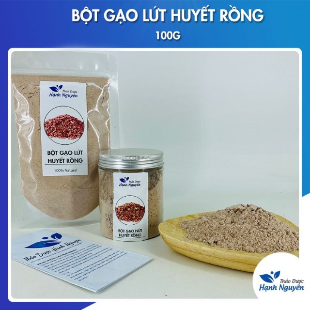 Bột Gạo Lứt Huyết Rồng 100g (Có hút chân không) - Gạo Lứt Đã Rang Thơm