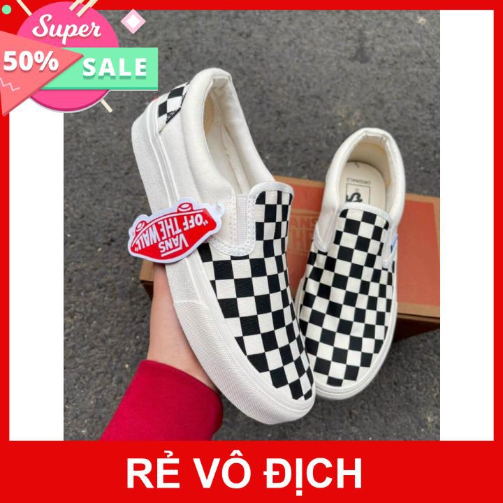 { Freeship + Full Box + Bill] Giày 𝐕𝐀𝐍𝐒 Caro Slipon lười nam nữ 2021 HÓT Trend