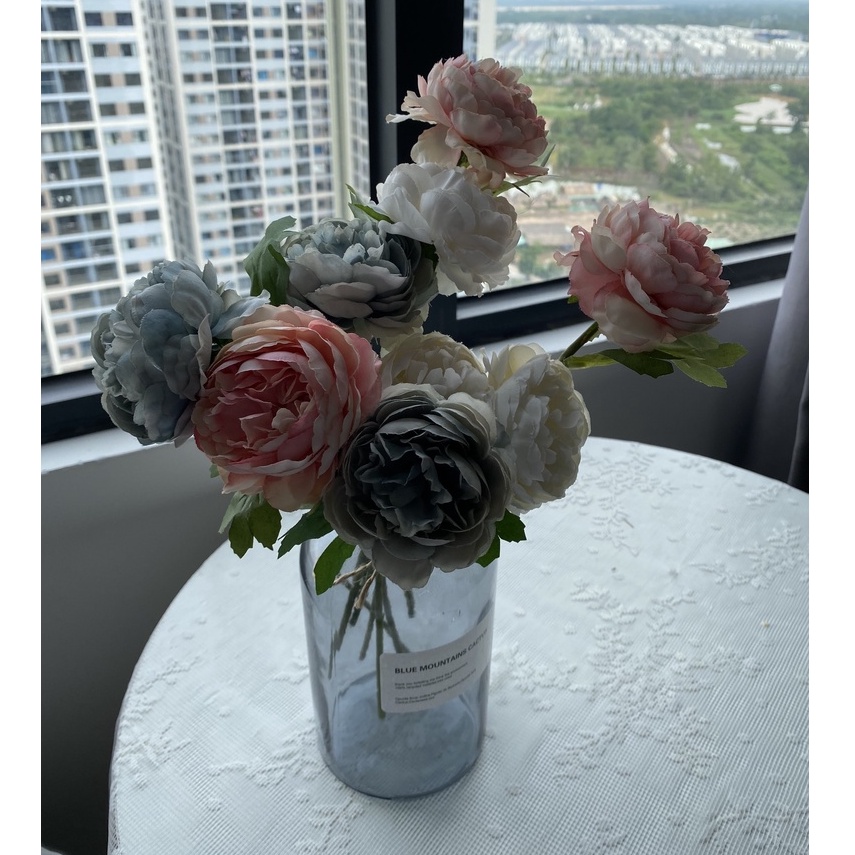 Combo 9 bông hồng Pandora trang trí nhà cửa