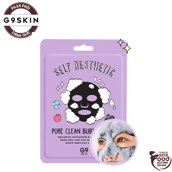 Mặt Nạ Sủi Bọt Giúp Loại Bỏ Tế Bào Chết, Mụn Đầu Đen Và Bã Nhờn G9SKIN Self Aesthetic Pore Clean Bubble Mask